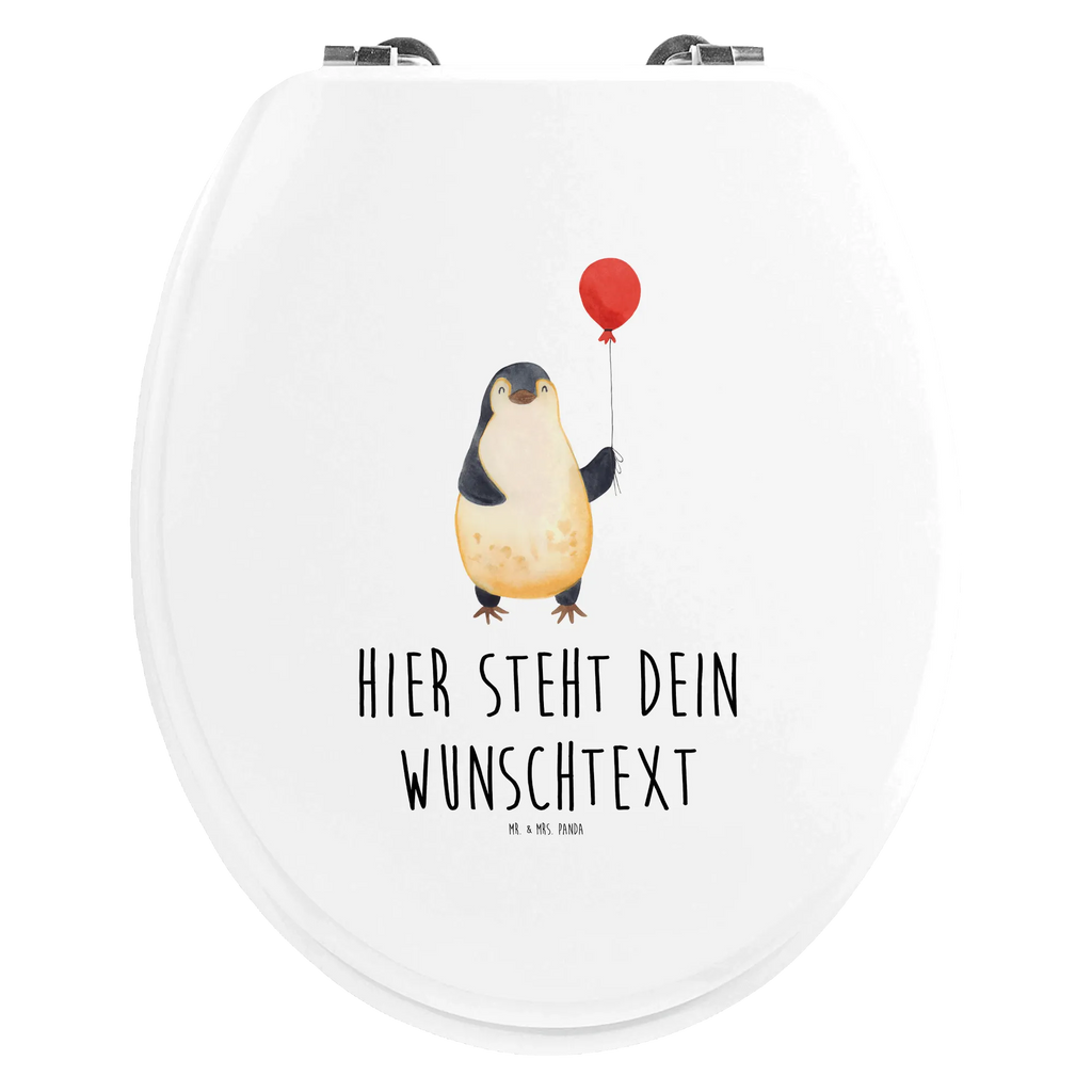 Personalisierter WC Sitz Motiv Pinguin Luftballon Personalisierte Klobrille, Personalisierter Klodeckel, Personalisierter Toilettendeckel, Personalisierter WC-Sitz, Toilettendeckel mit Namen, WC Sitz mit Namen, Pinguin, Pinguine, Luftballon, Tagträume, Lebenslust, Geschenk Freundin, Geschenkidee, beste Freundin, Motivation, Neustart, neues Leben, Liebe, Glück