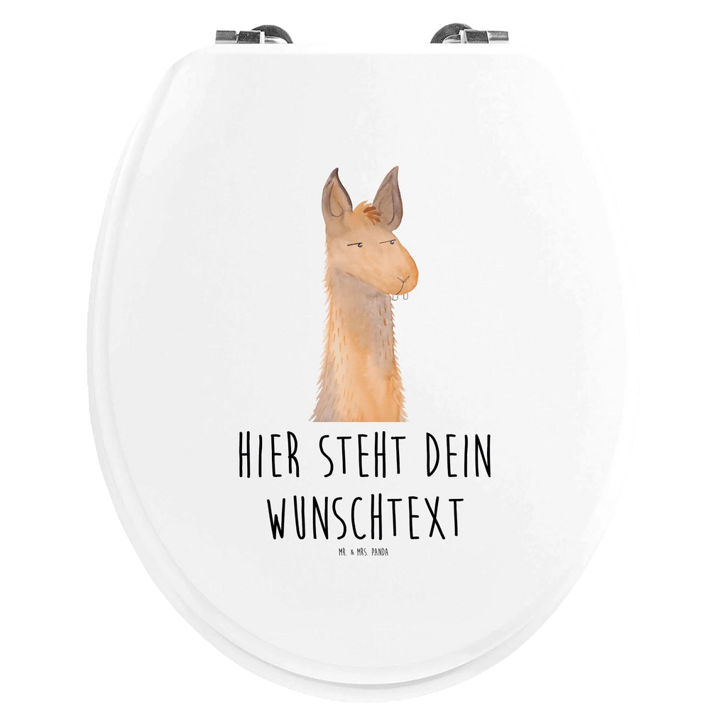 Personalisierter WC Sitz Motiv Lamakopf genervt Personalisierte Klobrille, Personalisierter Klodeckel, Personalisierter Toilettendeckel, Personalisierter WC-Sitz, Toilettendeckel mit Namen, WC Sitz mit Namen, Lama, Alpaka, Lamas, Recht haben, genervt sein, Freundin, beste Freundin, Partnerin, Büro, Büroalltag, Chef, Chefin, Azubi