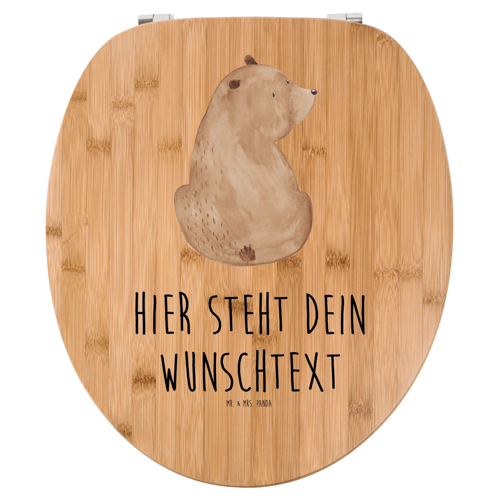 Personalisierter WC Sitz Motiv Bär Schulterblick Personalisierte Klobrille, Personalisierter Klodeckel, Personalisierter Toilettendeckel, Personalisierter WC-Sitz, Toilettendeckel mit Namen, WC Sitz mit Namen, Bär, Teddy, Teddybär, Selbstachtung, Weltansicht, Motivation, Bären, Bärenliebe, Weisheit