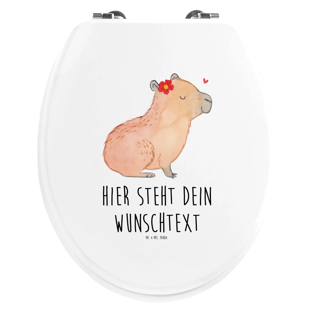 Personalisierter WC Sitz Motiv Capybara Blume Personalisierte Klobrille, Personalisierter Klodeckel, Personalisierter Toilettendeckel, Personalisierter WC-Sitz, Toilettendeckel mit Namen, WC Sitz mit Namen, Tiermotive, Gute Laune, lustige Sprüche, Tiere, Capybara