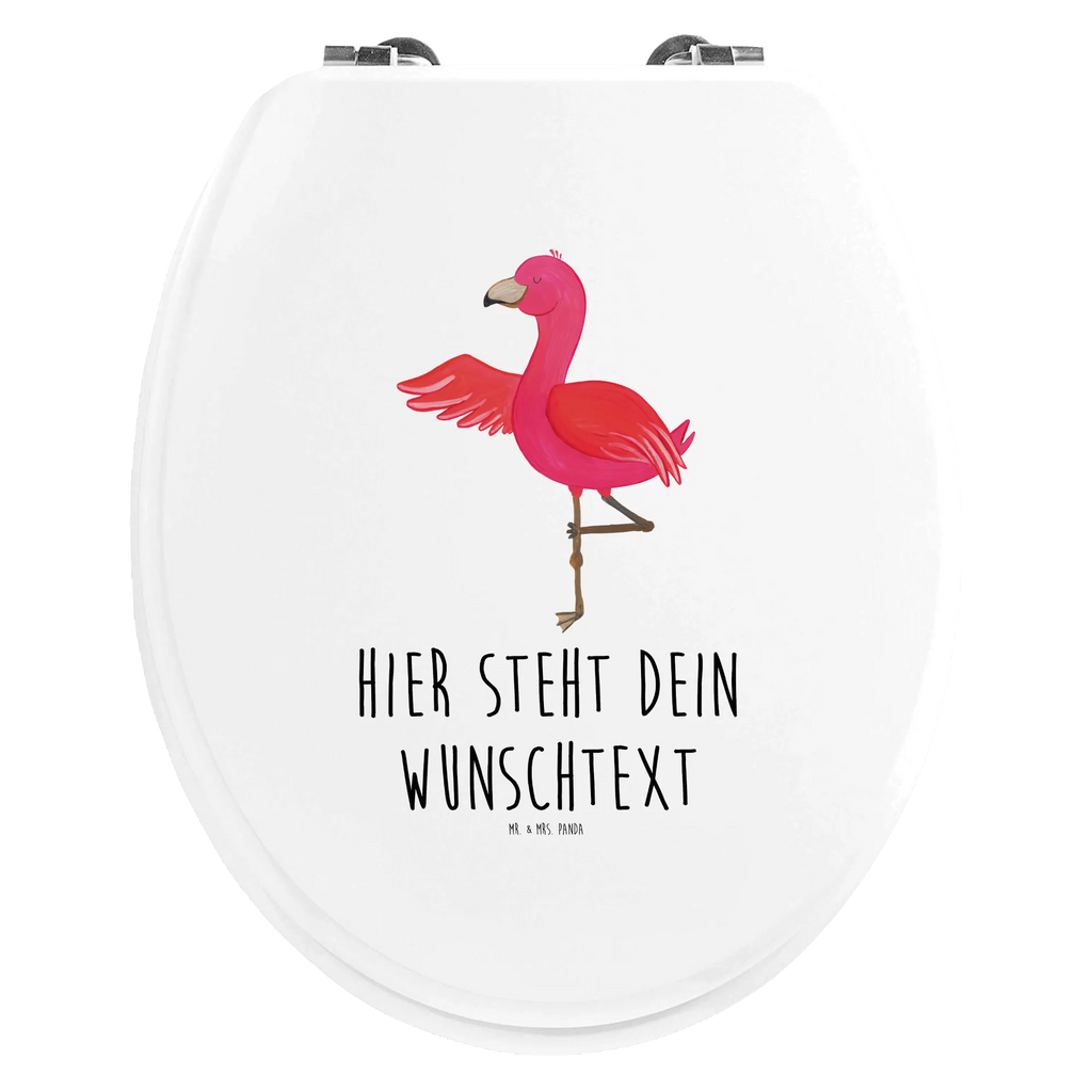 Personalisierter WC Sitz Motiv Flamingo Yoga Personalisierte Klobrille, Personalisierter Klodeckel, Personalisierter Toilettendeckel, Personalisierter WC-Sitz, Toilettendeckel mit Namen, WC Sitz mit Namen, Flamingo, Vogel, Yoga, Namaste, Achtsamkeit, Yoga-Übung, Entspannung, Ärger, Aufregen, Tiefenentspannung