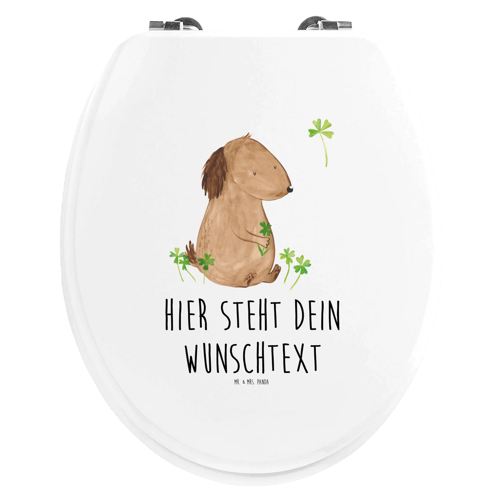 Personalisierter WC Sitz Motiv Hund Kleeblatt Personalisierte Klobrille, Personalisierter Klodeckel, Personalisierter Toilettendeckel, Personalisierter WC-Sitz, Toilettendeckel mit Namen, WC Sitz mit Namen, Hund, Hundemotiv, Haustier, Hunderasse, Tierliebhaber, Hundebesitzer, Sprüche, Kleeblatt, Glück, Tagträume, Motivation, Neuanfang, Geschenk, Glücksbringer, Selbstliebe, Achtsamkeit