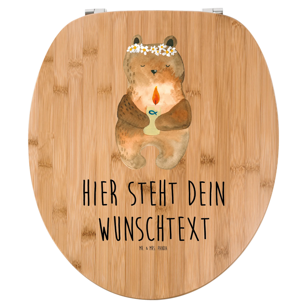 Personalisierter WC Sitz Motiv Kommunion-Bär Personalisierte Klobrille, Personalisierter Klodeckel, Personalisierter Toilettendeckel, Personalisierter WC-Sitz, Toilettendeckel mit Namen, WC Sitz mit Namen, Bär, Teddy, Teddybär, Kommunion, Gottes Segen, Taufkerze, katholisch