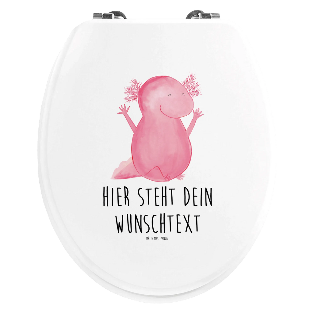 Personalisierter WC Sitz Motiv Axolotl Hurra Personalisierte Klobrille, Personalisierter Klodeckel, Personalisierter Toilettendeckel, Personalisierter WC-Sitz, Toilettendeckel mit Namen, WC Sitz mit Namen, Axolotl, Molch, Axolot, Schwanzlurch, Lurch, Lurche, fröhlich, Spaß, Freude, Motivation, Zufriedenheit