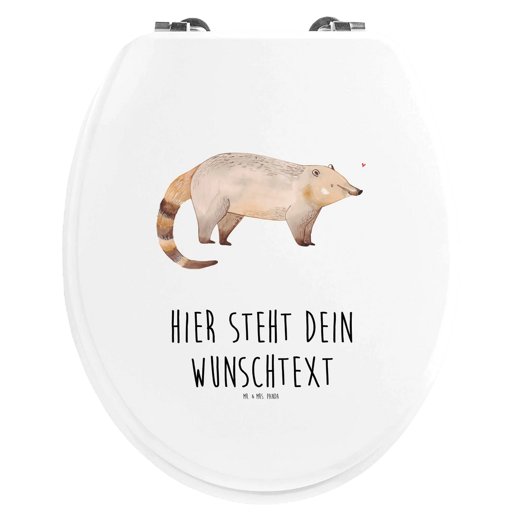 Personalisierter WC Sitz Motiv Nasenbär Personalisierte Klobrille, Personalisierter Klodeckel, Personalisierter Toilettendeckel, Personalisierter WC-Sitz, Toilettendeckel mit Namen, WC Sitz mit Namen, Tiermotive, Gute Laune, lustige Sprüche, Tiere, Nasenbär, Nasenbären, Rüsselbär, Bär