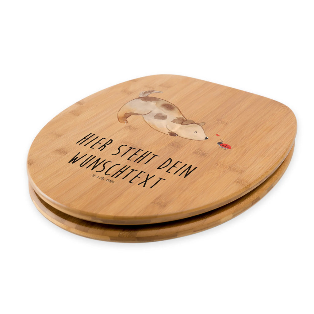 Personalisierter WC Sitz Motiv Hund Marienkäfer Personalisierte Klobrille, Personalisierter Klodeckel, Personalisierter Toilettendeckel, Personalisierter WC-Sitz, Toilettendeckel mit Namen, WC Sitz mit Namen, Hund, Hundemotiv, Haustier, Hunderasse, Tierliebhaber, Hundebesitzer, Sprüche, Hunde, Hundespruch, Marienkäfer, Mischling, Mischlinghund