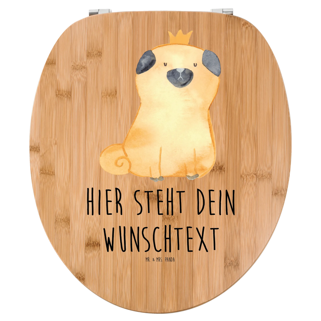 Personalisierter WC Sitz Motiv Mops Krone Personalisierte Klobrille, Personalisierter Klodeckel, Personalisierter Toilettendeckel, Personalisierter WC-Sitz, Toilettendeckel mit Namen, WC Sitz mit Namen, Hund, Hundemotiv, Haustier, Hunderasse, Tierliebhaber, Hundebesitzer, Sprüche, Mops, allergisch, kinderlos, Hausregel, Hundebesitzer. Spruch, lustig