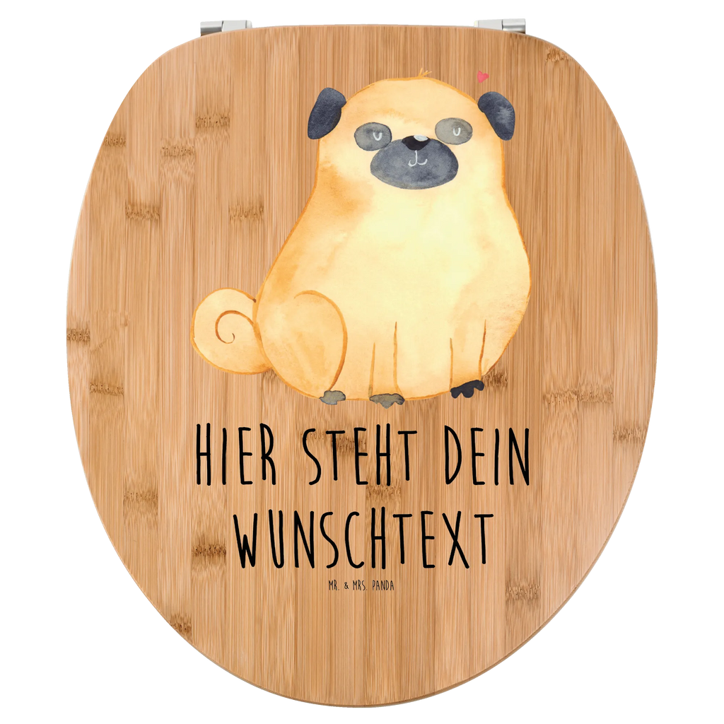 Personalisierter WC Sitz Motiv Mops Personalisierte Klobrille, Personalisierter Klodeckel, Personalisierter Toilettendeckel, Personalisierter WC-Sitz, Toilettendeckel mit Namen, WC Sitz mit Namen, Hund, Hundemotiv, Haustier, Hunderasse, Tierliebhaber, Hundebesitzer, Sprüche, Mops, Liebe, Hundeliebe