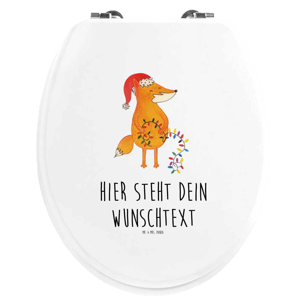 Personalisierter WC Sitz Motiv Fuchs Weihnachten Personalisierte Klobrille, Personalisierter Klodeckel, Personalisierter Toilettendeckel, Personalisierter WC-Sitz, Toilettendeckel mit Namen, WC Sitz mit Namen, Winter, Weihnachten, Weihnachtsdeko, Nikolaus, Advent, Heiligabend, Wintermotiv, Fuchs, Füchse, Spruch schön, Geschenk Weihnachten, Weihnachtsmann, Weihnachtszeit