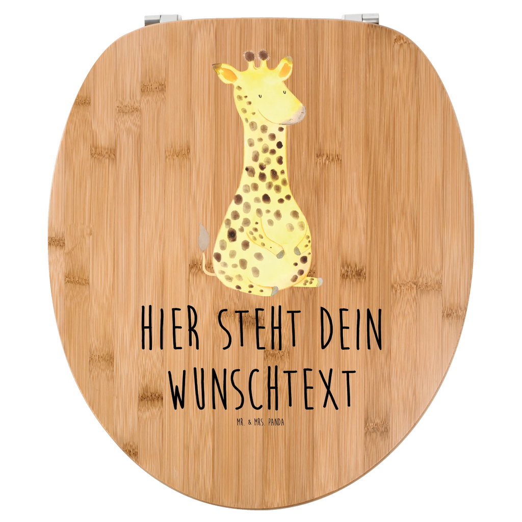 Personalisierter WC Sitz Motiv Giraffe Zufrieden Personalisierte Klobrille, Personalisierter Klodeckel, Personalisierter Toilettendeckel, Personalisierter WC-Sitz, Toilettendeckel mit Namen, WC Sitz mit Namen, Afrika, Wildtiere, Giraffe, Zufrieden, Glück, Abenteuer