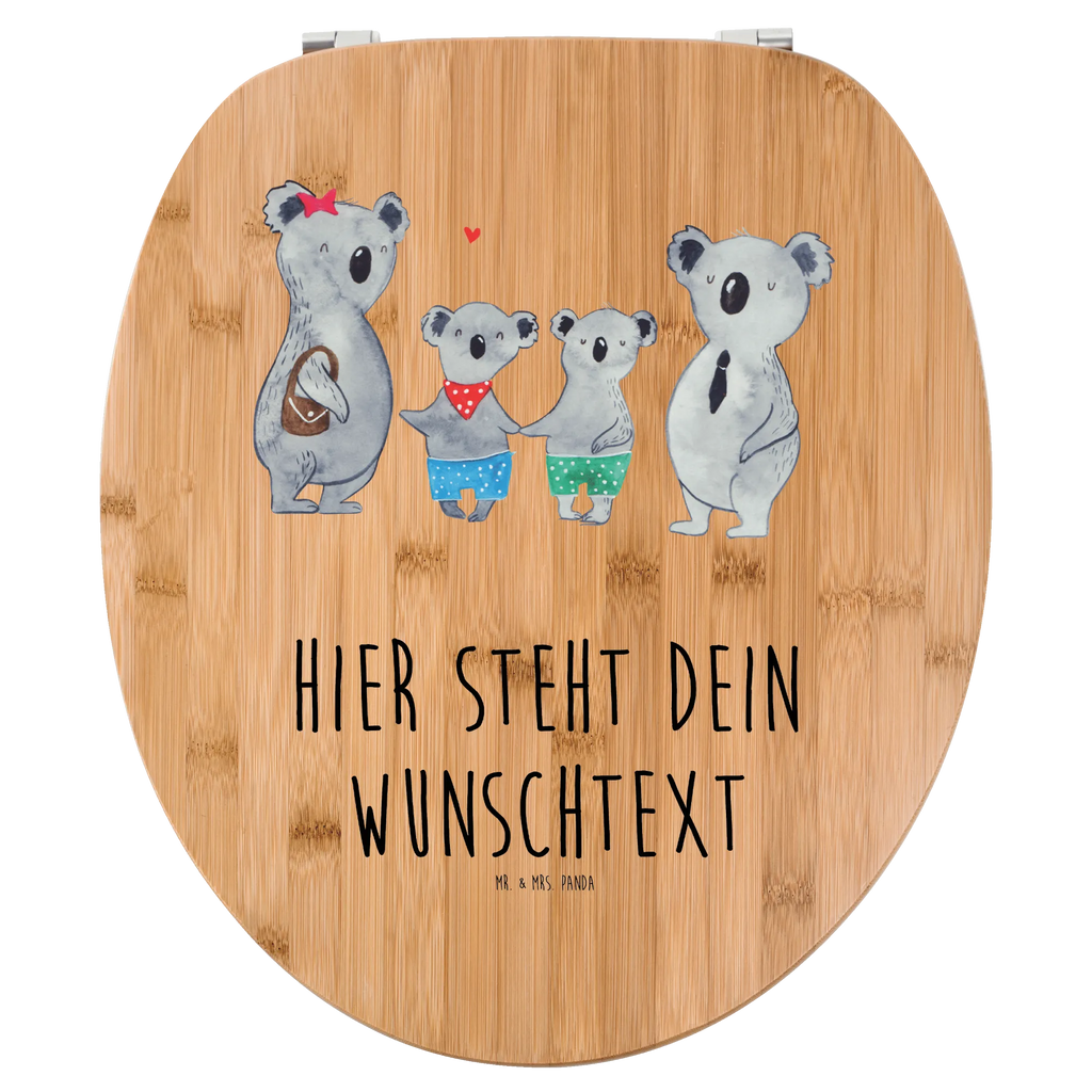 Personalisierter WC Sitz Motiv Koala Familie zwei Personalisierte Klobrille, Personalisierter Klodeckel, Personalisierter Toilettendeckel, Personalisierter WC-Sitz, Toilettendeckel mit Namen, WC Sitz mit Namen, Familie, Vatertag, Muttertag, Bruder, Schwester, Mama, Papa, Oma, Opa, Koala, Koalabär, beste Familie, Familienzeit, Familienleben, Koalafamilie, Lieblingsfamilie