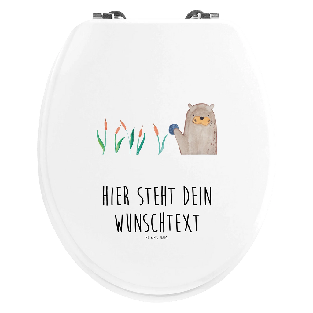 Personalisierter WC Sitz Motiv Otter mit Stein Personalisierte Klobrille, Personalisierter Klodeckel, Personalisierter Toilettendeckel, Personalisierter WC-Sitz, Toilettendeckel mit Namen, WC Sitz mit Namen, Otter, Fischotter, Seeotter, Otter Seeotter See Otter