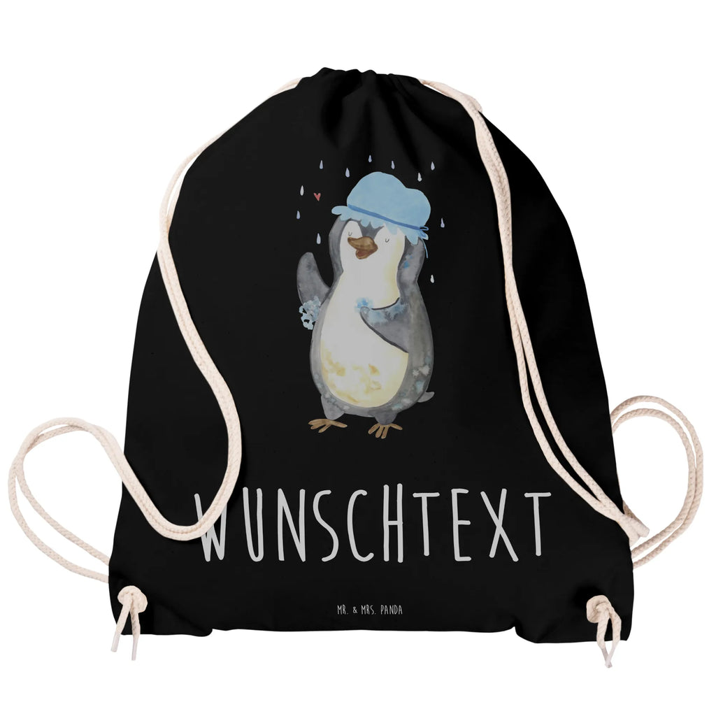 Personalisierter Sportbeutel Pinguin duscht Personalisierter Sportbeutel, Personalisierter Beutel, Personalisierte Sporttasche, Personalisierter Tasche, Personalisierter Stoffbeutel, Personalisierter Sportbeutel Kinder, Sportbeutel mit Namen, Turnbeutel mit Namen, Beutel mit Namen, Sporttasche mit Namen, Tasche mit Namen, Stoffbeutel mit Namen, Sportbeutel Kinder mit Namen, Wunschtext, Wunschnamen, Personalisierbar, Personalisierung, Pinguin, Pinguine, Dusche, duschen, Lebensmotto, Motivation, Neustart, Neuanfang, glücklich sein