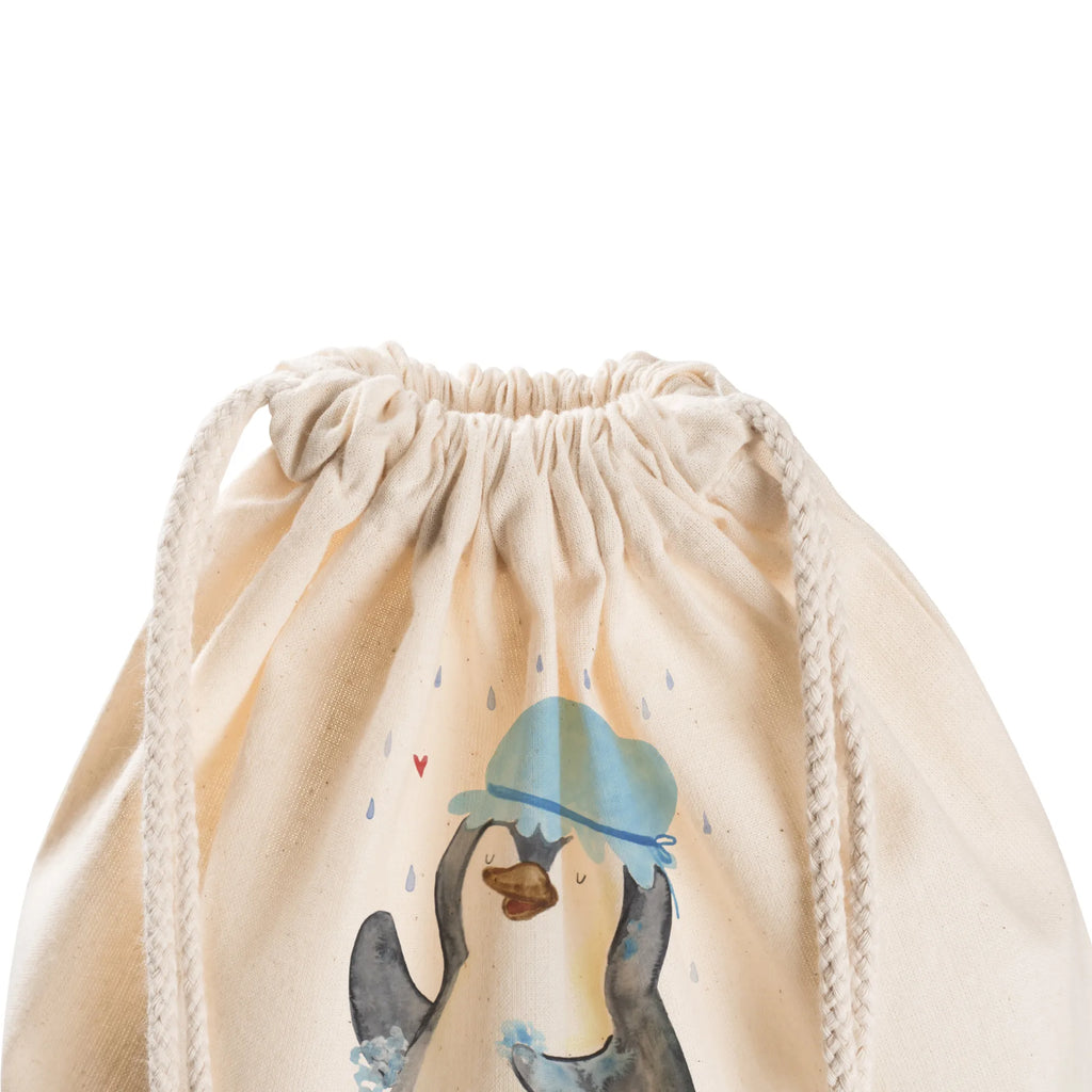 Personalisierter Sportbeutel Pinguin duscht Personalisierter Sportbeutel, Personalisierter Beutel, Personalisierte Sporttasche, Personalisierter Tasche, Personalisierter Stoffbeutel, Personalisierter Sportbeutel Kinder, Sportbeutel mit Namen, Turnbeutel mit Namen, Beutel mit Namen, Sporttasche mit Namen, Tasche mit Namen, Stoffbeutel mit Namen, Sportbeutel Kinder mit Namen, Wunschtext, Wunschnamen, Personalisierbar, Personalisierung, Pinguin, Pinguine, Dusche, duschen, Lebensmotto, Motivation, Neustart, Neuanfang, glücklich sein