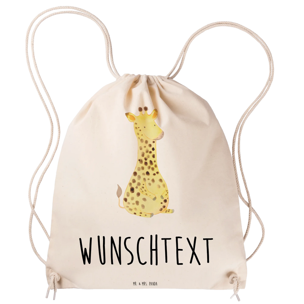 Personalisierter Sportbeutel Giraffe Zufrieden Personalisierter Sportbeutel, Personalisierter Beutel, Personalisierte Sporttasche, Personalisierter Tasche, Personalisierter Stoffbeutel, Personalisierter Sportbeutel Kinder, Sportbeutel mit Namen, Turnbeutel mit Namen, Beutel mit Namen, Sporttasche mit Namen, Tasche mit Namen, Stoffbeutel mit Namen, Sportbeutel Kinder mit Namen, Wunschtext, Wunschnamen, Personalisierbar, Personalisierung, Afrika, Wildtiere, Giraffe, Zufrieden, Glück, Abenteuer