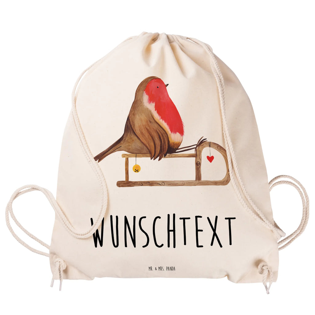 Personalisierter Sportbeutel Rotkehlchen Schlitten Personalisierter Sportbeutel, Personalisierter Beutel, Personalisierte Sporttasche, Personalisierter Tasche, Personalisierter Stoffbeutel, Personalisierter Sportbeutel Kinder, Sportbeutel mit Namen, Turnbeutel mit Namen, Beutel mit Namen, Sporttasche mit Namen, Tasche mit Namen, Stoffbeutel mit Namen, Sportbeutel Kinder mit Namen, Wunschtext, Wunschnamen, Personalisierbar, Personalisierung, Winter, Weihnachten, Weihnachtsdeko, Nikolaus, Advent, Heiligabend, Wintermotiv, Schlitten, Vogel