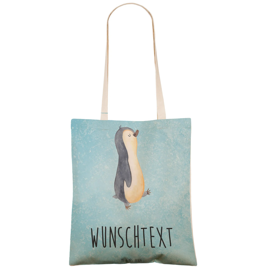 Personalisierte Einkaufstasche Pinguin marschierend Personalisierte Tragetasche, Personalisierte Tasche, Personalisierter Beutel, Personalisierte Stofftasche, Personalisierte Baumwolltasche, Personalisierte Umhängetasche, Personalisierter Shopper, Personalisierte Einkaufstasche, Personalisierte Beuteltasche, Tragetasche mit Namen, Tasche mit Namen, Beutel mit Namen, Stofftasche mit Namen, Baumwolltasche mit Namen, Umhängetasche mit Namen, Shopper mit Namen, Einkaufstasche mit Namen, Beuteltasche, Wunschtext, Wunschnamen, Personalisierbar, Personalisierung, Pinguin, Pinguine, Frühaufsteher, Langschläfer, Bruder, Schwester, Familie