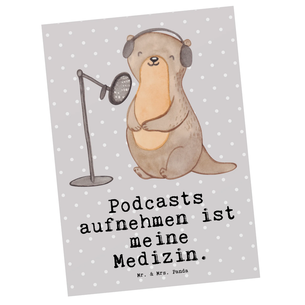 Postkarte Otter Podcast aufnehmen Postkarte, Karte, Geschenkkarte, Grußkarte, Einladung, Ansichtskarte, Geburtstagskarte, Einladungskarte, Dankeskarte, Ansichtskarten, Einladung Geburtstag, Einladungskarten Geburtstag, Geschenk, Sport, Sportart, Hobby, Schenken, Danke, Dankeschön, Auszeichnung, Gewinn, Sportler, Podcast aufnehmen, Podcast produzieren, Podcasterin, Podcaster