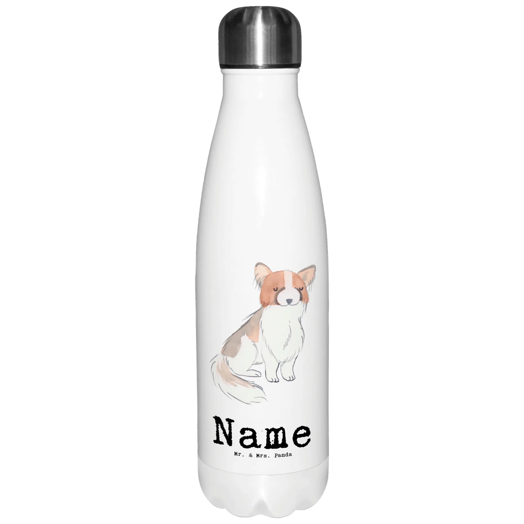 Personalisierte Thermosflasche Papillon Lebensretter Personalisierte Isolierflasche, Personalisierte Thermoflasche, Personalisierte Trinkflasche, Trinkflasche Mit Namen, Wunschname, Bedrucken, Namensflasche, Hund, Hunderasse, Rassehund, Hundebesitzer, Geschenk, Tierfreund, Schenken, Welpe, Kontinentaler Zwergspaniel, Papillon