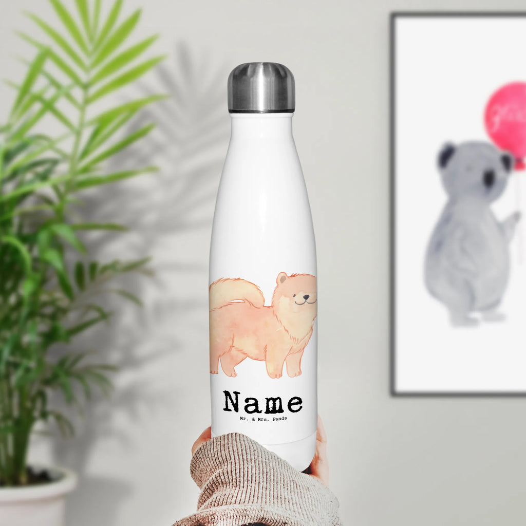 Personalisierte Thermosflasche Chow-Chow Lebensretter Personalisierte Isolierflasche, Personalisierte Thermoflasche, Personalisierte Trinkflasche, Trinkflasche Mit Namen, Wunschname, Bedrucken, Namensflasche, Hund, Hunderasse, Rassehund, Hundebesitzer, Geschenk, Tierfreund, Schenken, Welpe, Chow-Chow, Asiatischer Spitz