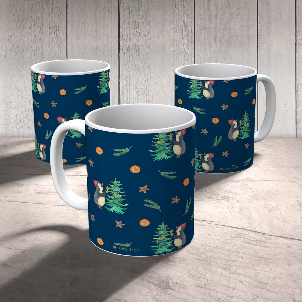 Tasse Pinguin Weihnachtsbaum Muster Tasse, Kaffeetasse, Teetasse, Becher, Kaffeebecher, Teebecher, Keramiktasse, Porzellantasse, Büro Tasse, Geschenk Tasse, Tasse Sprüche, Tasse Motive, Kaffeetassen, Tasse bedrucken, Designer Tasse, Cappuccino Tassen, Schöne Teetassen, Winter, Weihnachten, Weihnachtsdeko, Nikolaus, Advent, Heiligabend, Wintermotiv, Pinguin