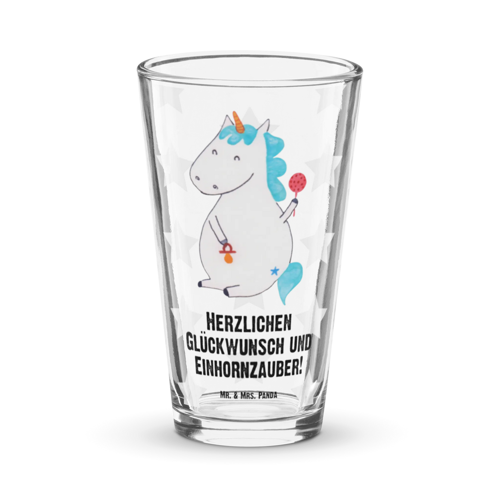 Premium Trinkglas Einhorn Baby Trinkglas, Glas, Pint Glas, Bierglas, Cocktail Glas, Wasserglas, Einhorn, Einhörner, Einhorn Deko, Unicorn, Mutter, Geburt, Geburtstag, erstes Kind, Baby, Babyglück, Nachwuchs, Eltern, Party, Kind, Schnuller