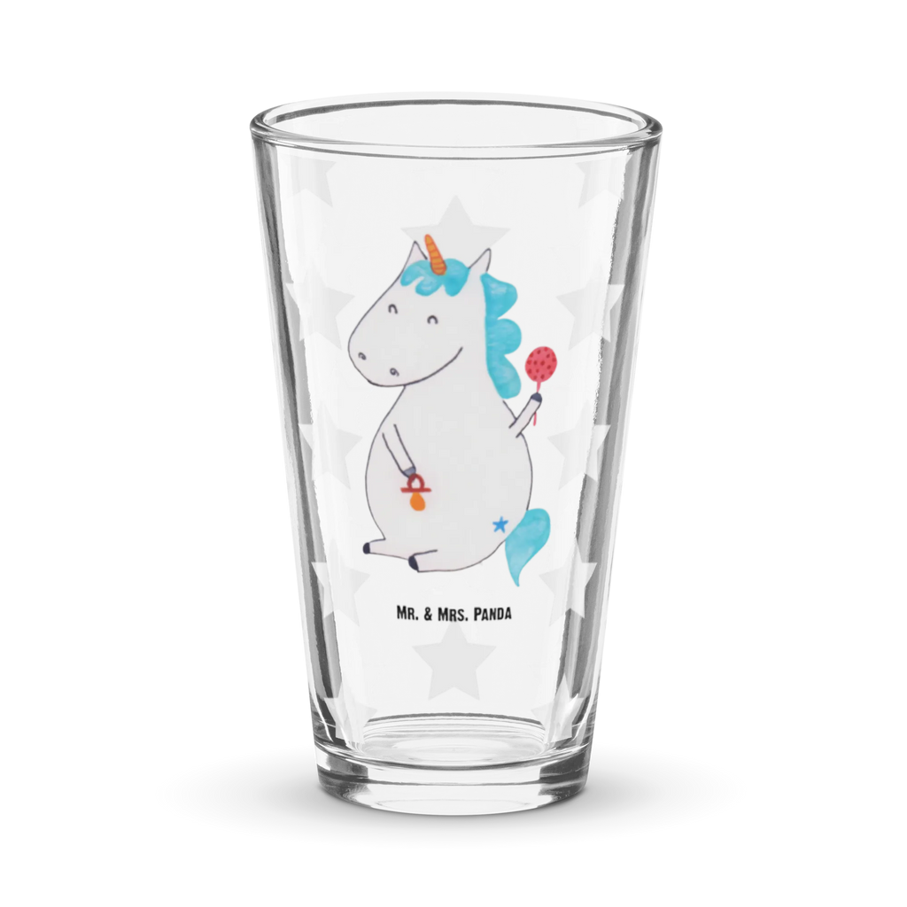 Premium Trinkglas Einhorn Baby Trinkglas, Glas, Pint Glas, Bierglas, Cocktail Glas, Wasserglas, Einhorn, Einhörner, Einhorn Deko, Unicorn, Mutter, Geburt, Geburtstag, erstes Kind, Baby, Babyglück, Nachwuchs, Eltern, Party, Kind, Schnuller