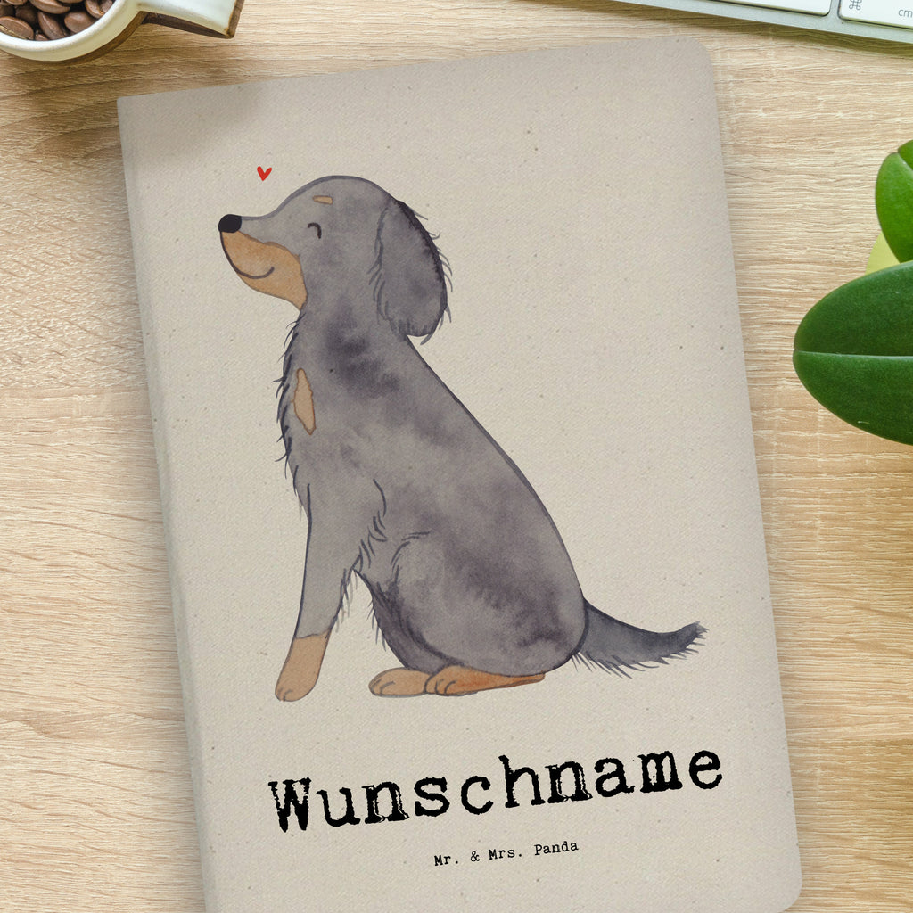 DIN A4 Personalisiertes Notizbuch Gordon Setter Lebensretter Personalisiertes Notizbuch, Notizbuch mit Namen, Notizbuch bedrucken, Personalisierung, Namensbuch, Namen, Hund, Hunderasse, Rassehund, Hundebesitzer, Geschenk, Tierfreund, Schenken, Welpe, Gordon Shetter, Jagdhund