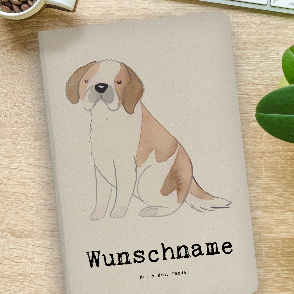 DIN A4 Personalisiertes Notizbuch Saint Bernard Lebensretter Personalisiertes Notizbuch, Notizbuch mit Namen, Notizbuch bedrucken, Personalisierung, Namensbuch, Namen, Hund, Hunderasse, Rassehund, Hundebesitzer, Geschenk, Tierfreund, Schenken, Welpe, St. Bernhardshund, Chien du Saint-Bernard, Saint Bernard Dog, Perro San Bernardo, Saint Bernard