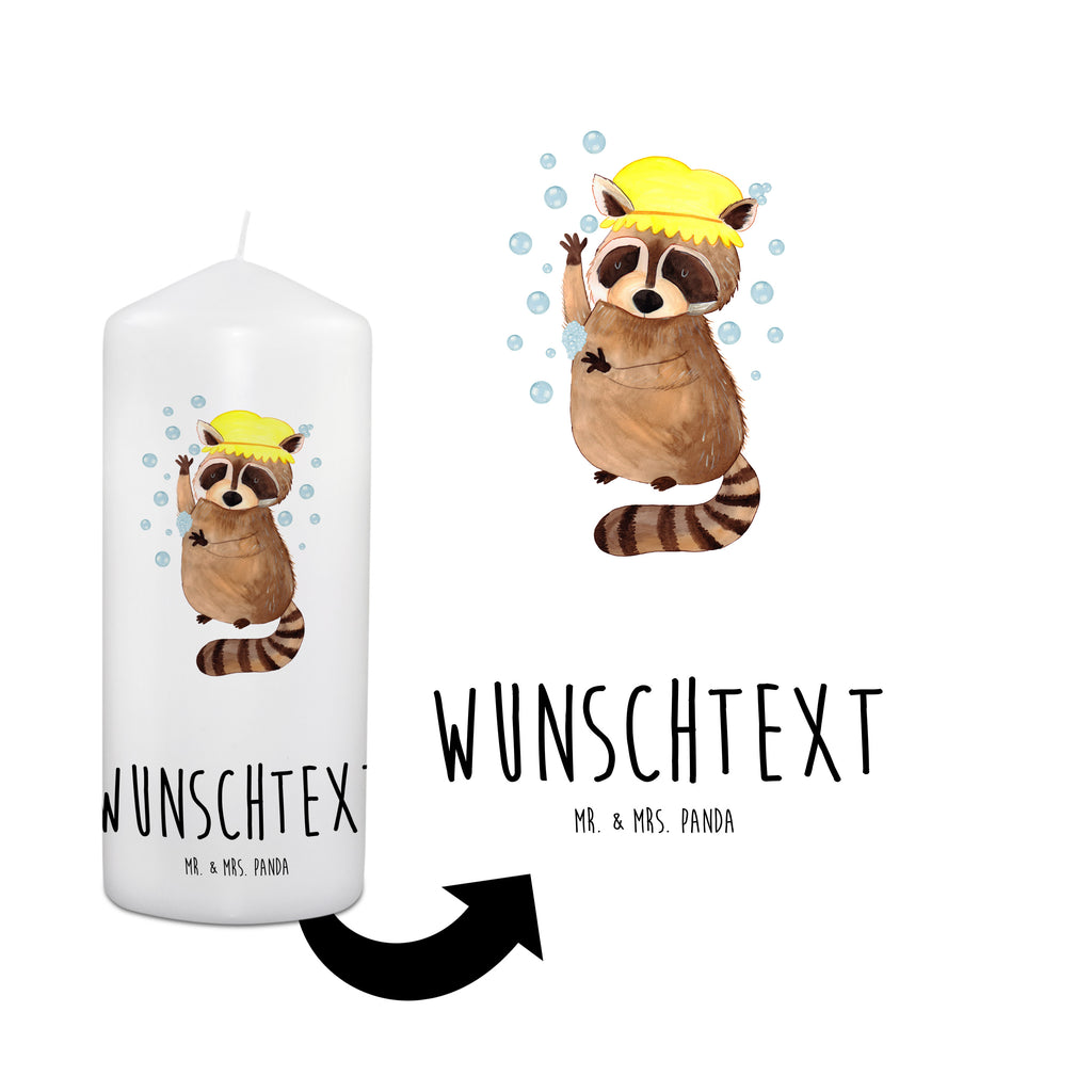 Personalisierte Kerze Waschbär Kerze, Taufkerze, Kommunionskerze, Geburtstagskerze, Geschenk Kerze, Taufgeschenk Kerze, Kerze mit Druck, Besondere Kerze, Geschenkidee Kerze, Kerze für Kommunion, kerze personalisiert, personalisierte kerze, personalisierte kerzen, Tiermotive, Gute Laune, lustige Sprüche, Tiere, Waschbär, Tagträumen, Plan, Fröhlich, waschen, Seifenblasen