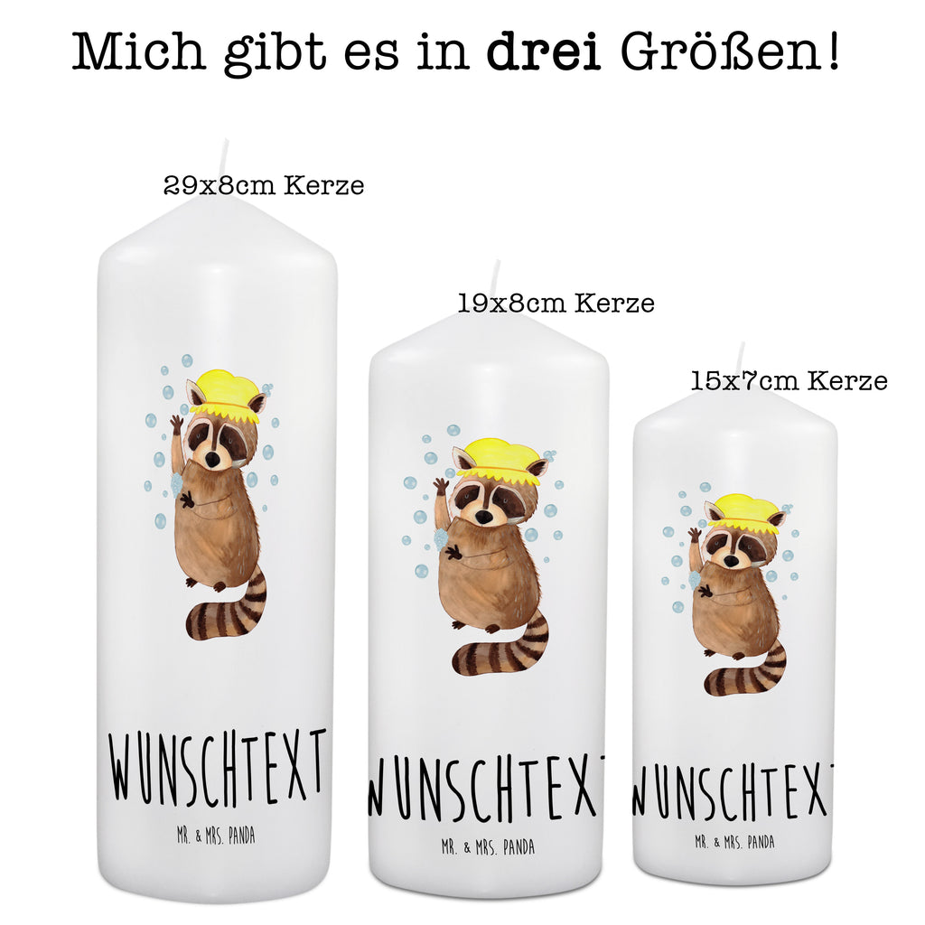 Personalisierte Kerze Waschbär Kerze, Taufkerze, Kommunionskerze, Geburtstagskerze, Geschenk Kerze, Taufgeschenk Kerze, Kerze mit Druck, Besondere Kerze, Geschenkidee Kerze, Kerze für Kommunion, kerze personalisiert, personalisierte kerze, personalisierte kerzen, Tiermotive, Gute Laune, lustige Sprüche, Tiere, Waschbär, Tagträumen, Plan, Fröhlich, waschen, Seifenblasen