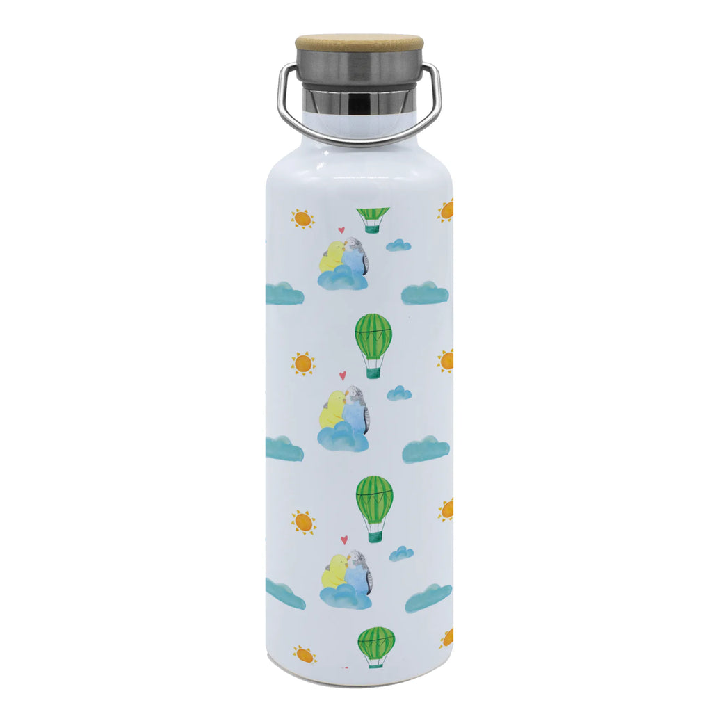 Trinkflasche Wellensittich Liebe Muster Thermosflasche, Isolierflasche, Edelstahl, Trinkflasche, isoliert, Wamrhaltefunktion, Sportflasche, Flasche zum Sport, Sportlerflasche, Liebe, Partner, Freund, Freundin, Ehemann, Ehefrau, Heiraten, Verlobung, Heiratsantrag, Liebesgeschenk, Jahrestag, Hocheitstag, Vögel, Wellensittich, Nähe, Kuscheln, Vertrauen