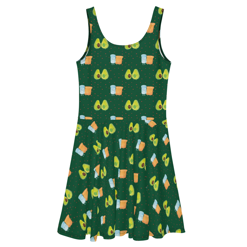 Sommerkleid Avocado Pärchen Muster Sommerkleid, Kleid, Skaterkleid, Avocado, Veggie, Vegan, Gesund, Avocuddle, Liebe, Schwangerschaft, Familie, Babyshower, Babyparty, Hochzeit, Kinder, Avocados, Geburt