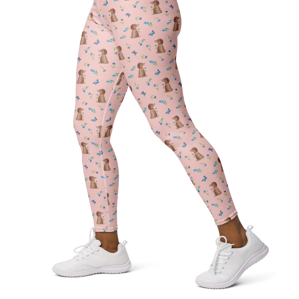 Yogahose Hund Blume Muster Yogapants, Yogaleggings, Yogaleggins, Yogahose Damen, Yogahose, Frauen, Yogahose Mädchen, Yogahose Kinder, Yogahose Herren, Yogahose Männer, Hund, Hundemotiv, Haustier, Hunderasse, Tierliebhaber, Hundebesitzer, Sprüche, Hunde, Frauchen, Hundeliebe