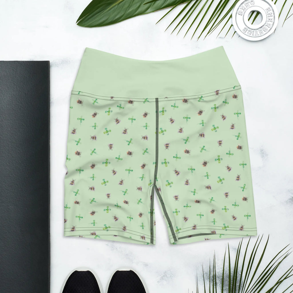 Yoga Shorts bumblebees shamrock Yoga Shorts, Yogashorts, Sporthose, Sportshorts, Fitnesshose, Sportshorts Damen, Yoga Shorts Damen, Yogabekleidung, Sportbekleidung, Tiermotive, Gute Laune, lustige Sprüche, Tiere, Hummel, Biene, Spruch positiv, Biene Deko, Spruch schön, glücklich sein, glücklich werden, Spruch fröhlich