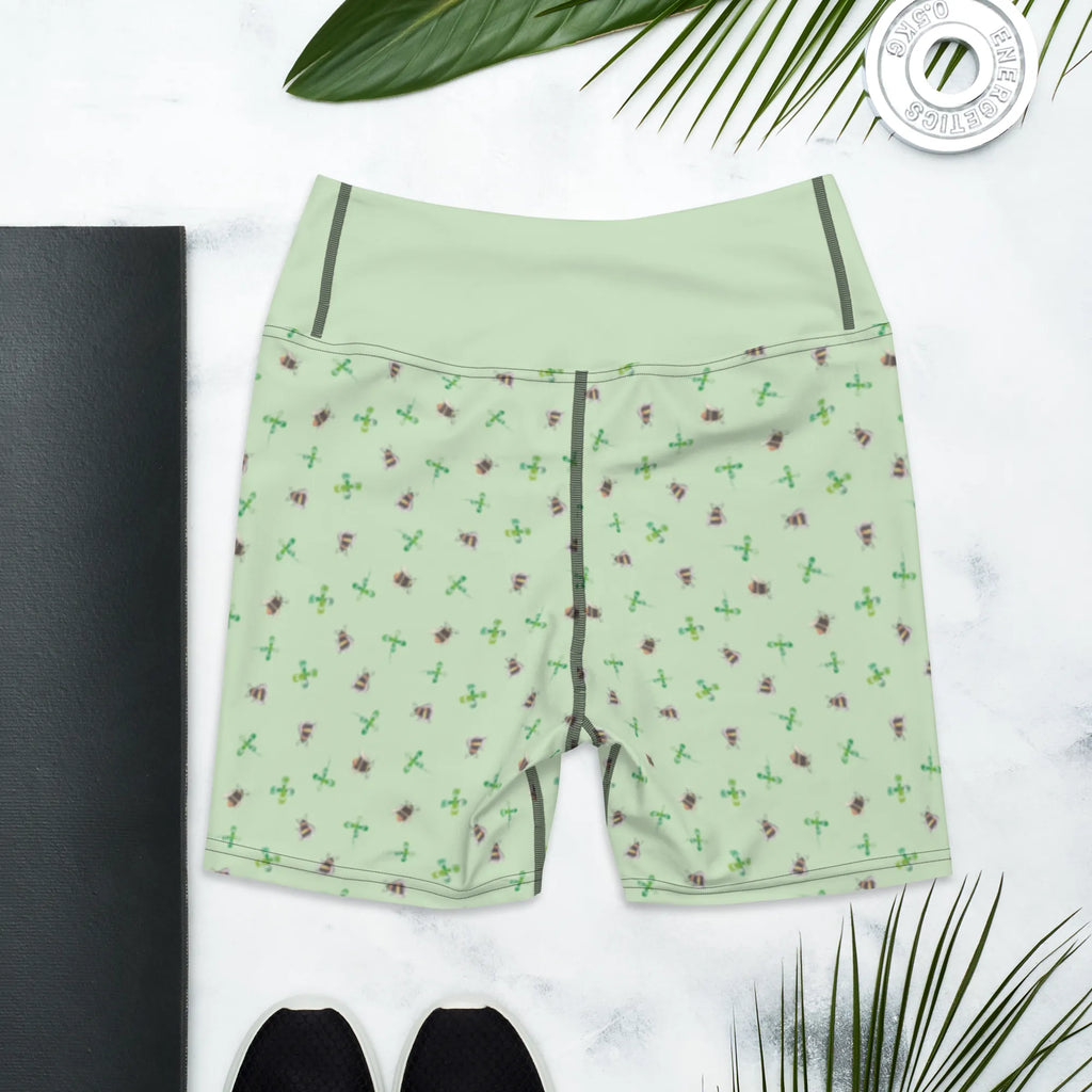 Yoga Shorts bumblebees shamrock Yoga Shorts, Yogashorts, Sporthose, Sportshorts, Fitnesshose, Sportshorts Damen, Yoga Shorts Damen, Yogabekleidung, Sportbekleidung, Tiermotive, Gute Laune, lustige Sprüche, Tiere, Hummel, Biene, Spruch positiv, Biene Deko, Spruch schön, glücklich sein, glücklich werden, Spruch fröhlich