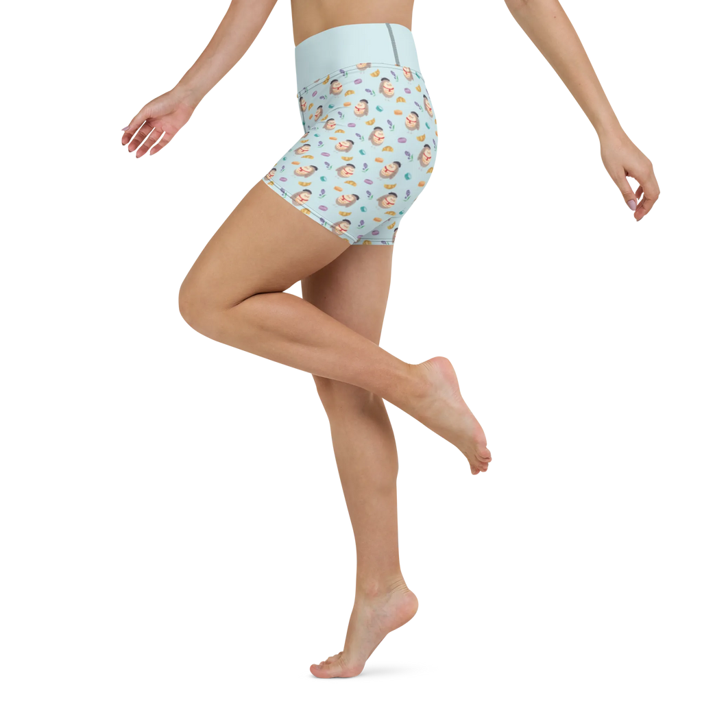 Yoga Shorts Eule Frankreich Muster Yoga Shorts, Yogashorts, Sporthose, Sportshorts, Fitnesshose, Sportshorts Damen, Yoga Shorts Damen, Yogabekleidung, Sportbekleidung, Eule, Eulen, Eule Deko, Owl, hibou, La vie est belle, das Leben ist schön, Spruch schön, Spruch Französisch, Frankreich