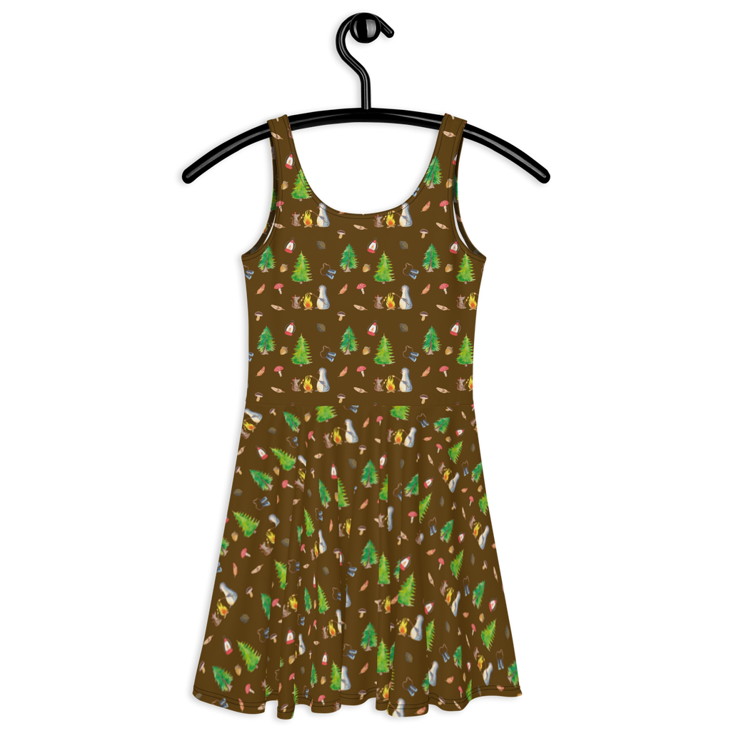 Sommerkleid Pinguin Lagerfeuer Muster Sommerkleid, Kleid, Skaterkleid, Pinguin, Maus, Pinguine, Lagerfeuer, Leben, Arbeit, Job, Motivation, Büro, Büroalltag, Lebensspruch, Lebensmotivation, Neustart, Liebe, grillen, Feuer, Marshmallows