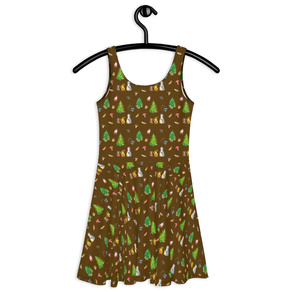 Sommerkleid Pinguin Lagerfeuer Muster Sommerkleid, Kleid, Skaterkleid, Pinguin, Maus, Pinguine, Lagerfeuer, Leben, Arbeit, Job, Motivation, Büro, Büroalltag, Lebensspruch, Lebensmotivation, Neustart, Liebe, grillen, Feuer, Marshmallows