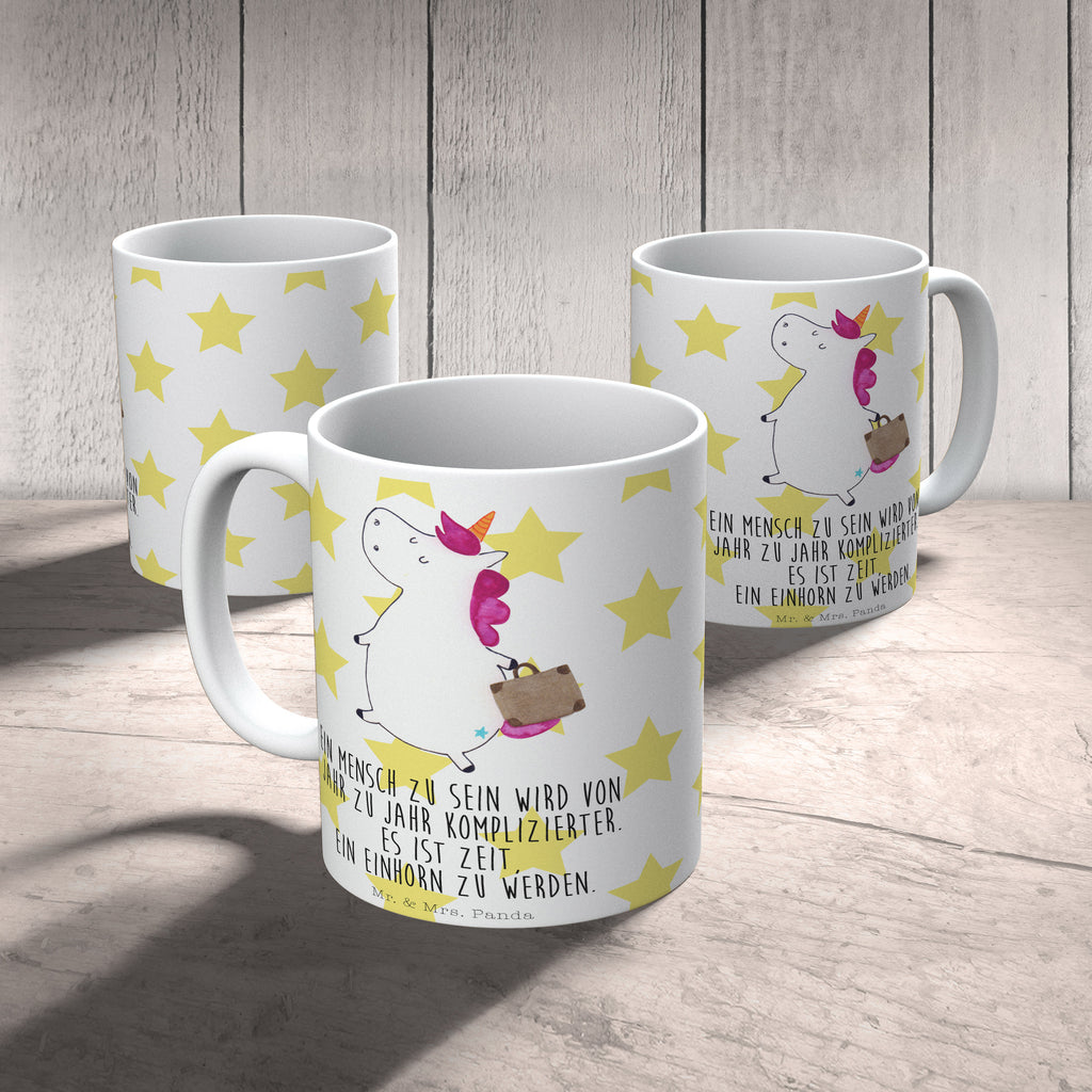 Tasse Einhorn Koffer Tasse, Kaffeetasse, Teetasse, Becher, Kaffeebecher, Teebecher, Keramiktasse, Porzellantasse, Büro Tasse, Geschenk Tasse, Tasse Sprüche, Tasse Motive, Kaffeetassen, Tasse bedrucken, Designer Tasse, Cappuccino Tassen, Schöne Teetassen, Einhorn, Einhörner, Einhorn Deko, Pegasus, Unicorn, unicorn, Koffer, Verreisen, Reise, Gepäck, Abenteuer, Erwachsen, Kind, albern, Spaß, lustig, witzig