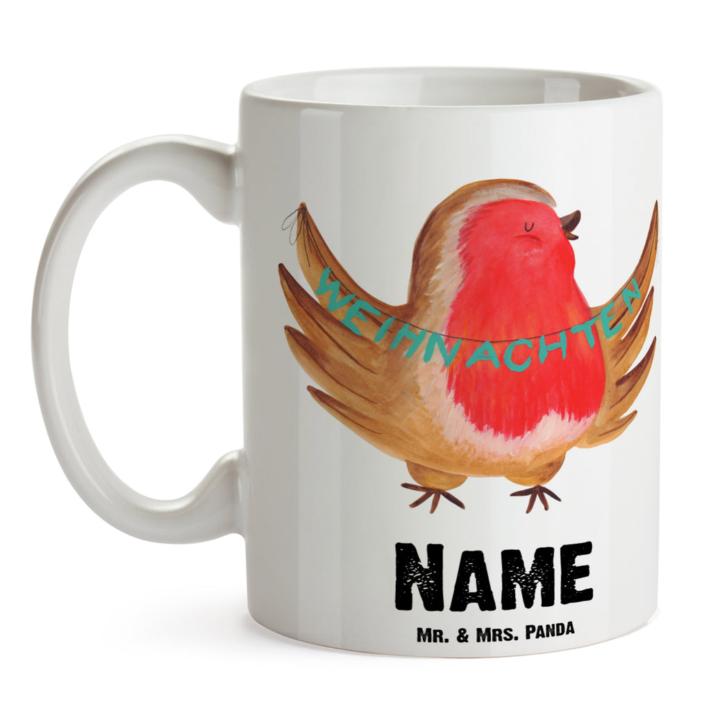 Personalisierte Tasse Rotkehlchen Weihnachten Personalisierte Tasse, Namenstasse, Wunschname, Personalisiert, Tasse, Namen, Drucken, Tasse mit Namen, Winter, Weihnachten, Weihnachtsdeko, Nikolaus, Advent, Heiligabend, Wintermotiv, Frohe Weihnachten, Weihnachtsmotiv, Weihnachtsgruß, Vogel, xmas