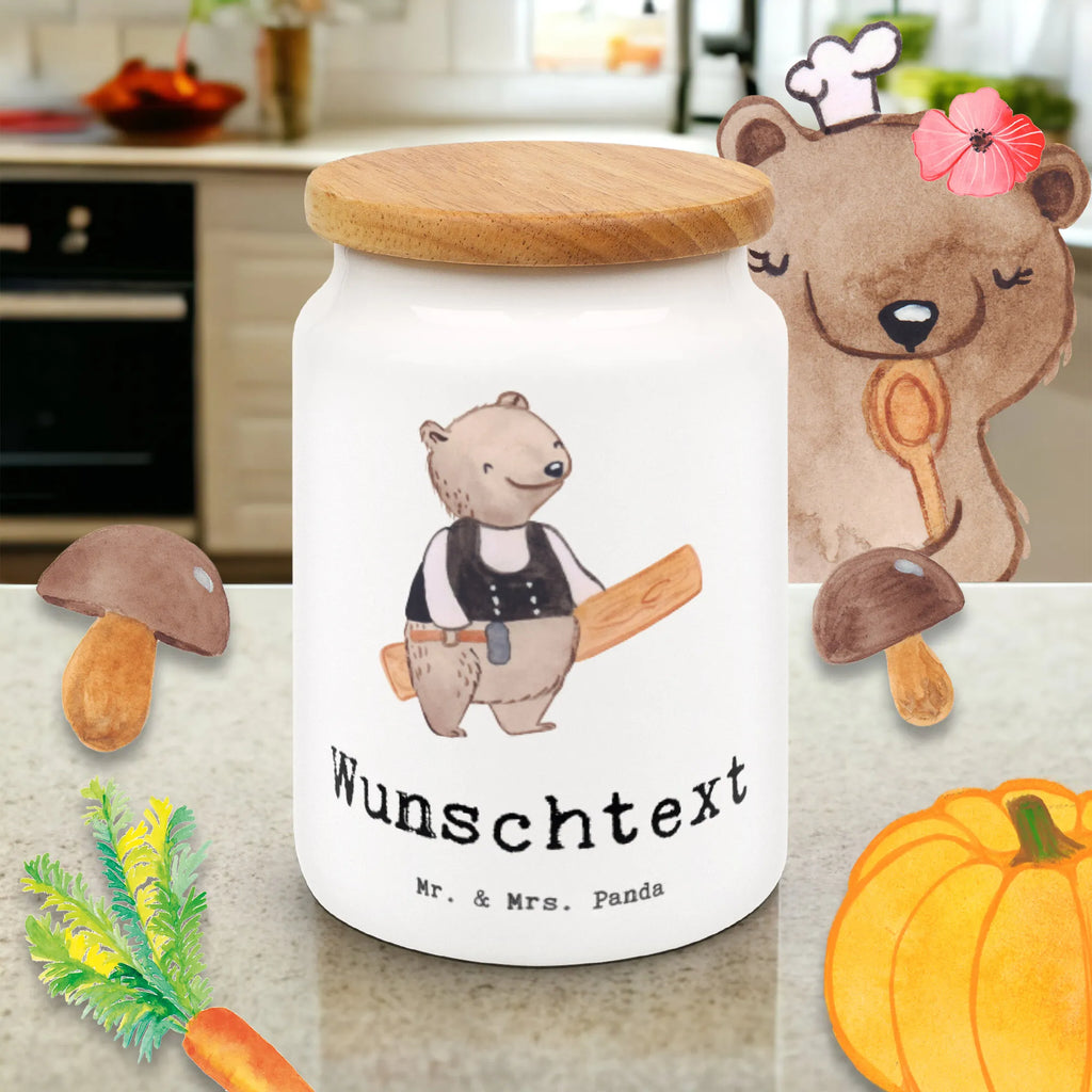 Personalized Storage Jar Carpenter Heart Personalisierte Vorratsdose, Personalisierte Keksdose, Personalisierte Keramikdose, Personalisierte Leckerlidose, Personalisierte Dose, Personalisierter Vorratsbehälter, Personalisierte Aufbewahrungsdose, Beruf, Ausbildung, Jubiläum, Abschied, Rente, Kollege, Kollegin, Geschenk, Schenken, Arbeitskollege, Mitarbeiter, Firma, Danke, Dankeschön