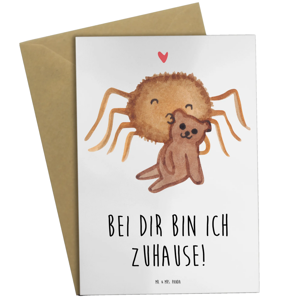 Grußkarte Spinne Agathe Teddy Grußkarte, Klappkarte, Einladungskarte, Glückwunschkarte, Hochzeitskarte, Geburtstagskarte, Karte, Ansichtskarten, Spinne Agathe, Spinne, Agathe, Videos, Merchandise, Freundschaft, Liebesgeschenk, Verliebt, Liebesbeweis, Teddy, Treue, Miteinander, Dankeschön