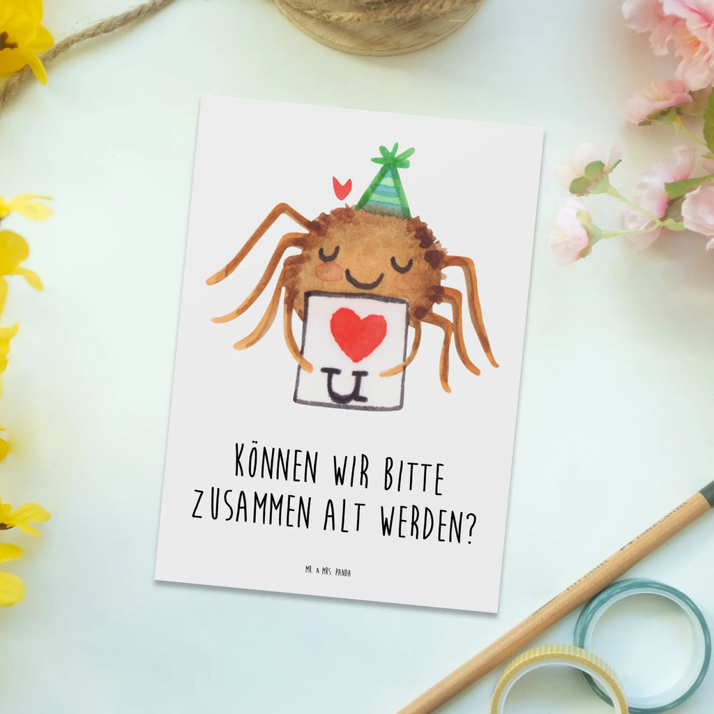 Postkarte Spinne Agathe Brief Postkarte, Karte, Geschenkkarte, Grußkarte, Einladung, Ansichtskarte, Geburtstagskarte, Einladungskarte, Dankeskarte, Ansichtskarten, Einladung Geburtstag, Einladungskarten Geburtstag, Spinne Agathe, Spinne, Agathe, Videos, Merchandise, Liebesbeweis, Ich Liebe dich, Heiratsantrag, Verliebt, Liebespaar, Liebesgeschenk, Treuebeweis, Treuetest