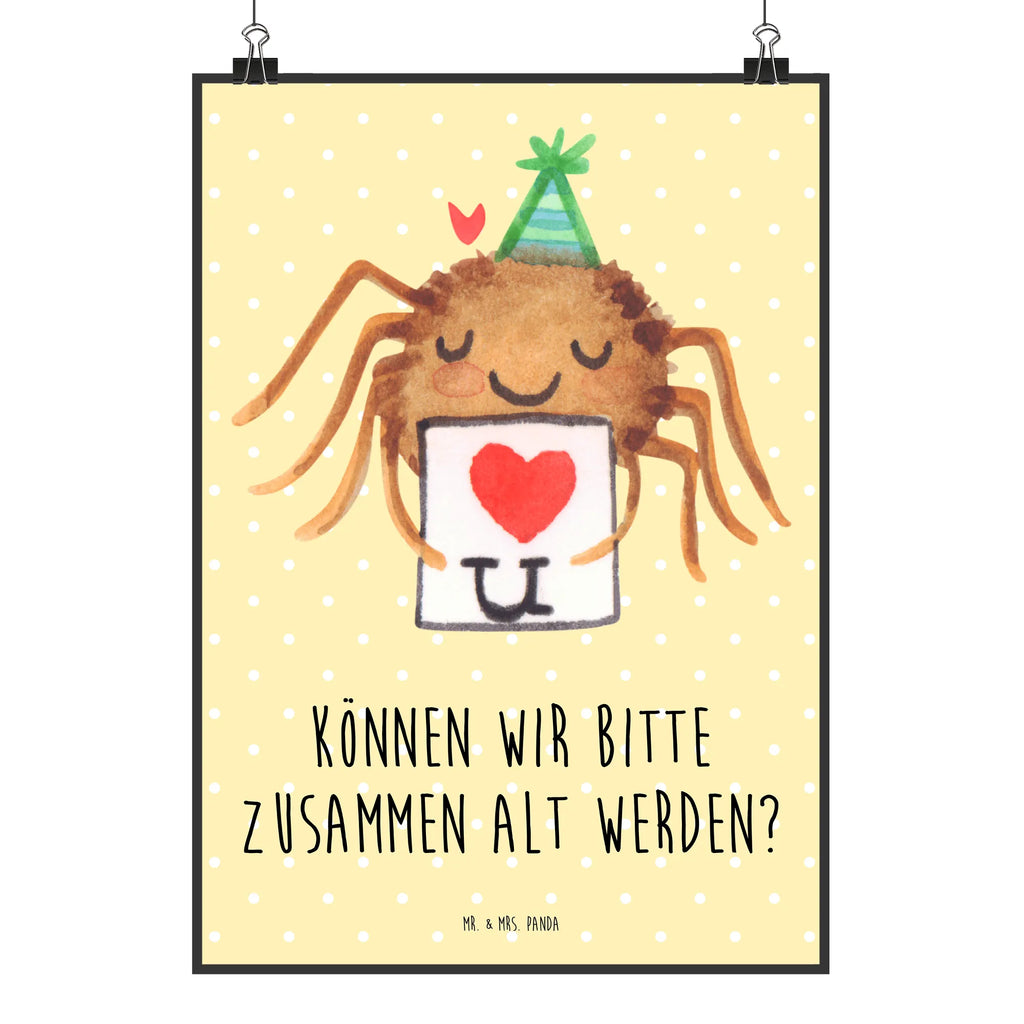 Poster Spinne Agathe Brief Poster, Wandposter, Bild, Wanddeko, Küchenposter, Kinderposter, Wanddeko Bild, Raumdekoration, Wanddekoration, Handgemaltes Poster, Mr. & Mrs. Panda Poster, Designposter, Kunstdruck, Posterdruck, Spinne Agathe, Spinne, Agathe, Videos, Merchandise, Liebesbeweis, Ich Liebe dich, Heiratsantrag, Verliebt, Liebespaar, Liebesgeschenk, Treuebeweis, Treuetest