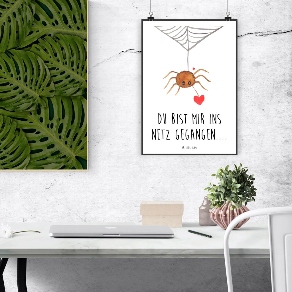 Poster Spinne Agathe Liebe Poster, Wandposter, Bild, Wanddeko, Küchenposter, Kinderposter, Wanddeko Bild, Raumdekoration, Wanddekoration, Handgemaltes Poster, Mr. & Mrs. Panda Poster, Designposter, Kunstdruck, Posterdruck, Spinne Agathe, Spinne, Agathe, Videos, Merchandise, Liebe, Verliebt, Liebesbeweis, Liebesgeschenk