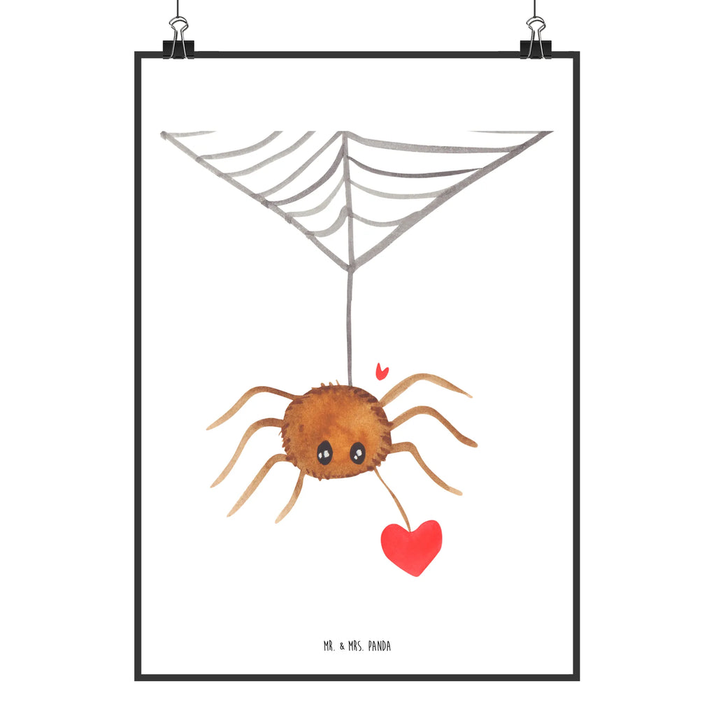 Poster Spinne Agathe Liebe Poster, Wandposter, Bild, Wanddeko, Küchenposter, Kinderposter, Wanddeko Bild, Raumdekoration, Wanddekoration, Handgemaltes Poster, Mr. & Mrs. Panda Poster, Designposter, Kunstdruck, Posterdruck, Spinne Agathe, Spinne, Agathe, Videos, Merchandise, Liebe, Verliebt, Liebesbeweis, Liebesgeschenk