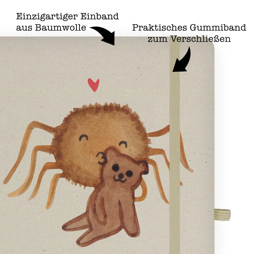 Baumwoll Notizbuch Spinne Agathe Teddy Notizen, Eintragebuch, Tagebuch, Notizblock, Adressbuch, Journal, Kladde, Skizzenbuch, Notizheft, Schreibbuch, Schreibheft, Spinne Agathe, Spinne, Agathe, Videos, Merchandise, Freundschaft, Liebesgeschenk, Verliebt, Liebesbeweis, Teddy, Treue, Miteinander, Dankeschön