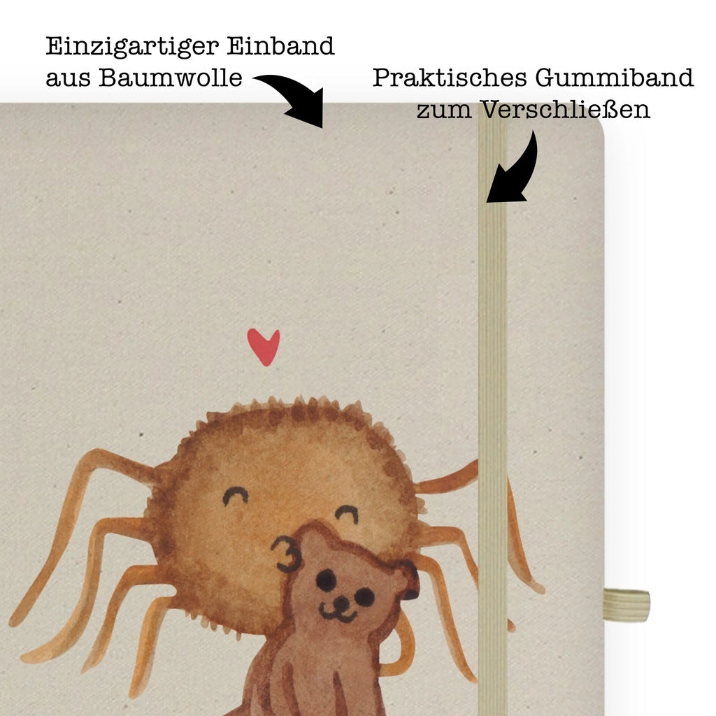 Baumwoll Notizbuch Spinne Agathe Teddy Notizen, Eintragebuch, Tagebuch, Notizblock, Adressbuch, Journal, Kladde, Skizzenbuch, Notizheft, Schreibbuch, Schreibheft, Spinne Agathe, Spinne, Agathe, Videos, Merchandise, Freundschaft, Liebesgeschenk, Verliebt, Liebesbeweis, Teddy, Treue, Miteinander, Dankeschön