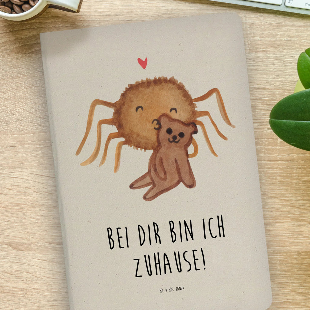 Baumwoll Notizbuch Spinne Agathe Teddy Notizen, Eintragebuch, Tagebuch, Notizblock, Adressbuch, Journal, Kladde, Skizzenbuch, Notizheft, Schreibbuch, Schreibheft, Spinne Agathe, Spinne, Agathe, Videos, Merchandise, Freundschaft, Liebesgeschenk, Verliebt, Liebesbeweis, Teddy, Treue, Miteinander, Dankeschön